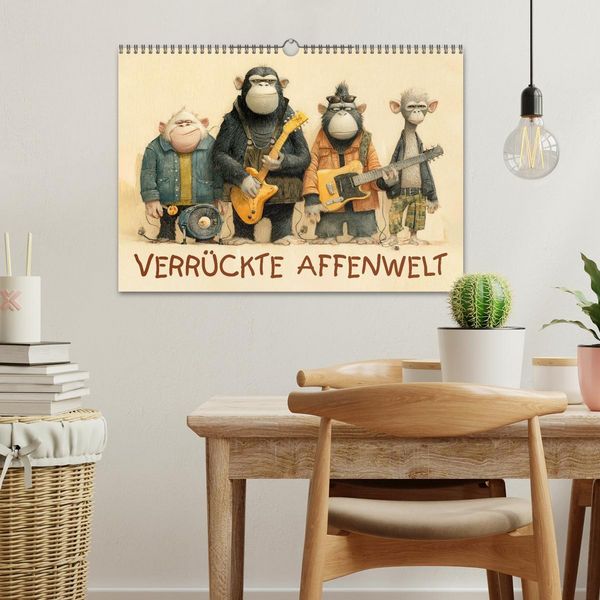 Produktbild: Verr&uuml;ckte Affenwelt (Wandkalender 2026 DIN A3 quer), CALVENDO Monatskalender
