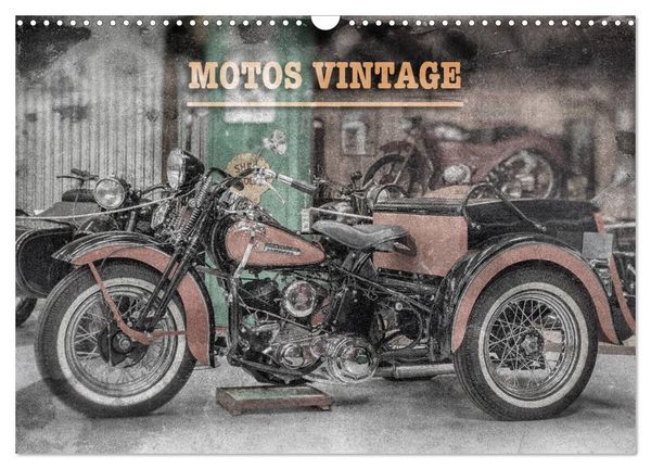 Produktbild: MOTOS VINTAGE (Calendrier mural 2026 DIN A3 vertical), CALVENDO calendrier mensuel