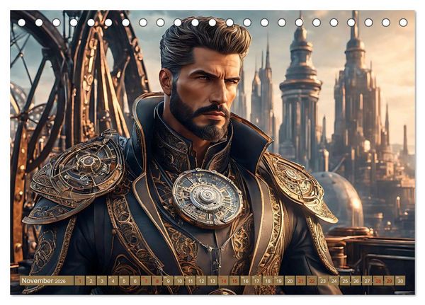 Produktbild: Steampunk - Mensch und Maschine (Tischkalender 2026 DIN A5 quer), CALVENDO Monatskalender