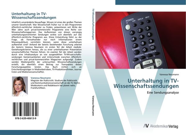 Produktbild: Unterhaltung in TV-Wissenschaftssendungen