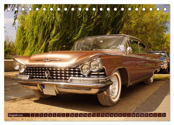 Produktbild: Damals war's - Oldtimer der F&uuml;nfziger bis Achtziger Jahre (Tischkalender 2026 DIN A5 quer), CALVENDO Monatskalender
