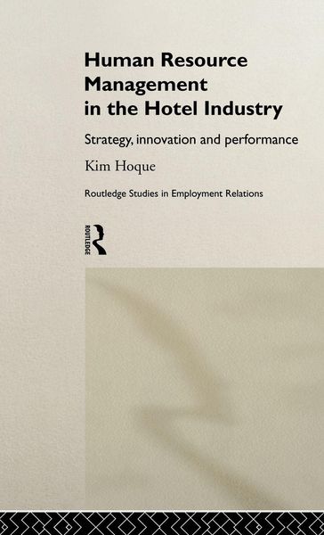 Produktbild: Human Resource Management in the Hotel Industry