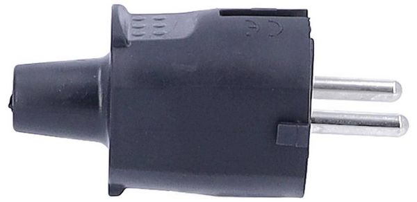 Produktbild: AS Schwabe 62222 Schutzkontaktstecker PVC 230V Schwarz
