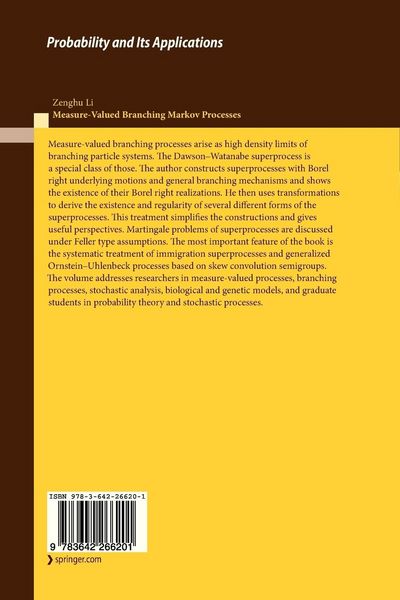 Produktbild: Measure-Valued Branching Markov Processes