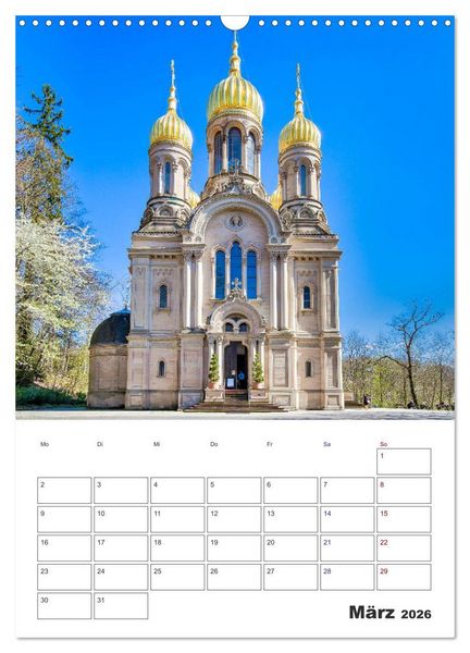 Produktbild: Wiesbaden Terminplaner (Wandkalender 2026 DIN A3 hoch), CALVENDO Monatskalender