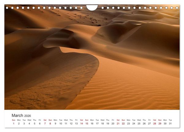 Produktbild: Desert dunes in Abu Dhabi (Wall Calendar 2026 DIN A4 landscape), CALVENDO 12 Month Wall Calendar