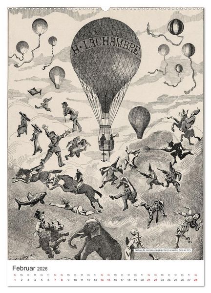 Produktbild: Ballonfahren Kalender (hochwertiger Premium Wandkalender 2026 DIN A2 hoch), Kunstdruck in Hochglanz