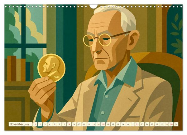 Produktbild: Hermann Hesse. Sein Leben, seine Werke (Wandkalender 2026 DIN A3 quer), CALVENDO Monatskalender