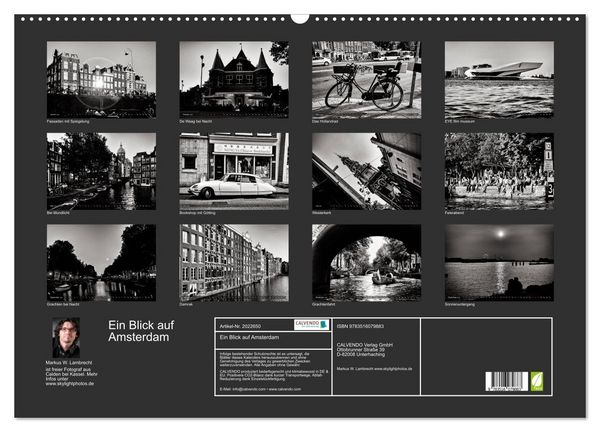 Produktbild: Ein Blick auf Amsterdam (Wandkalender 2026 DIN A2 quer), CALVENDO Monatskalender