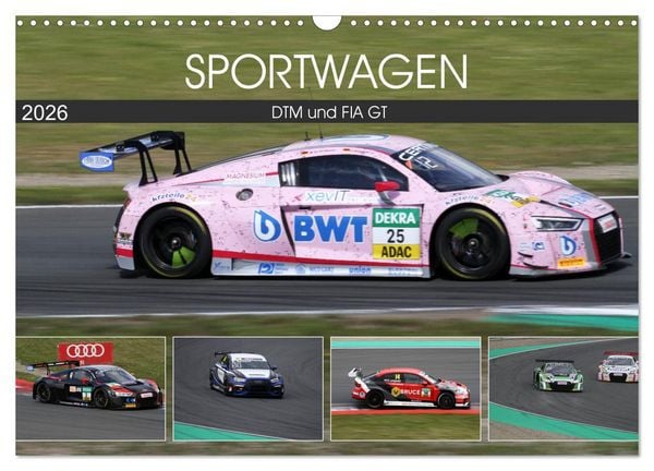 SPORTWAGEN DTM und FIA GT (Wandkalender 2026 DIN A3 quer), CALVENDO Monatskalender