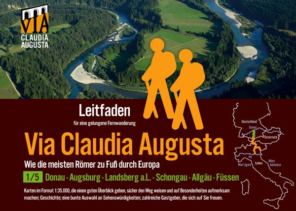 Produktbild: Fern-Wander-Route Via Claudia Augusta 1/5 Bayern P R E M I U M