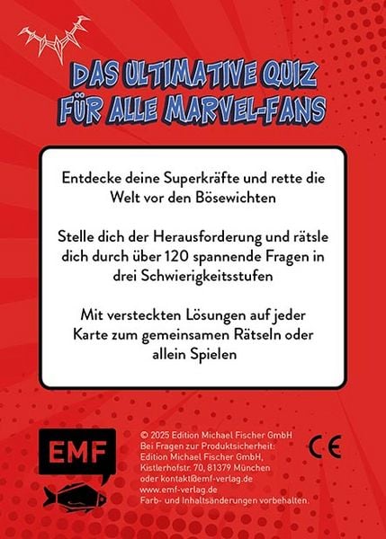 Produktbild: Kartenspiel: Das inoffizielle Quiz f&uuml;r Marvel-Fans