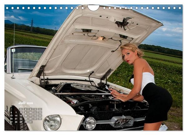 Produktbild: Pin Up Pia & Mustang '67 (Wandkalender 2026 DIN A4 quer), CALVENDO Monatskalender