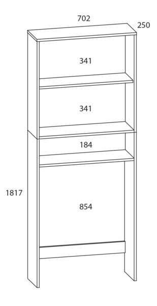 Produktbild: &Uuml;berbauschrank Waschmaschine &Uuml;berbau Schrank Lona