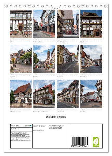 Produktbild: Die Stadt Einbeck (Wandkalender 2026 DIN A4 hoch), CALVENDO Monatskalender