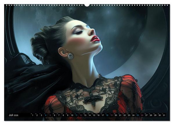 Produktbild: Vampire Nachtkreaturen (hochwertiger Premium Wandkalender 2026 DIN A2 quer), Kunstdruck in Hochglanz