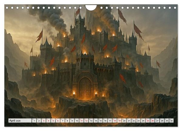 Produktbild: Erbe der Orks. Feuer und Schatten (Wandkalender 2026 DIN A4 quer), CALVENDO Monatskalender
