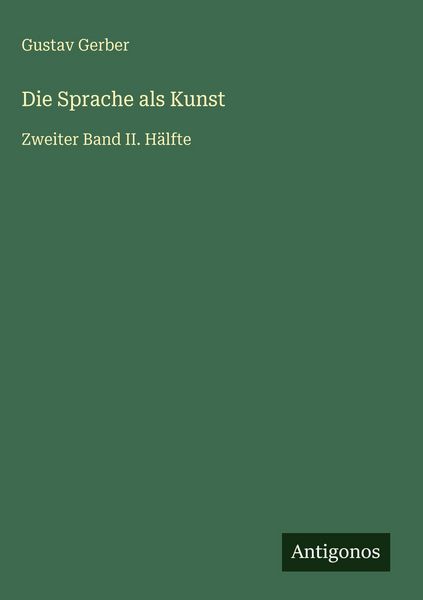 Produktbild: Die Sprache als Kunst