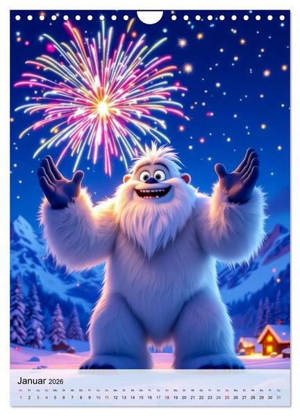 Produktbild: Das verborgene Dorf der Yetis (Wandkalender 2026 DIN A4 hoch), CALVENDO Monatskalender