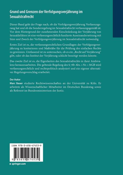 Produktbild: Grund und Grenzen der Verfolgungsverj&auml;hrung im Sexualstrafrecht