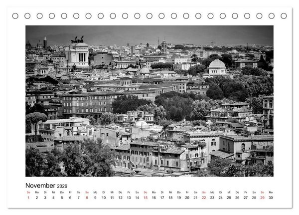 Produktbild: ROM Monochrom (Tischkalender 2026 DIN A5 quer), CALVENDO Monatskalender
