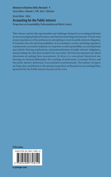 Produktbild: Accounting for the Public Interest