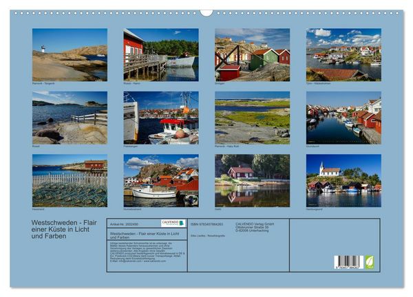 Produktbild: Westschweden - Flair einer K&uuml;ste in Licht und Farben (Wandkalender 2026 DIN A2 quer), CALVENDO Monatskalender