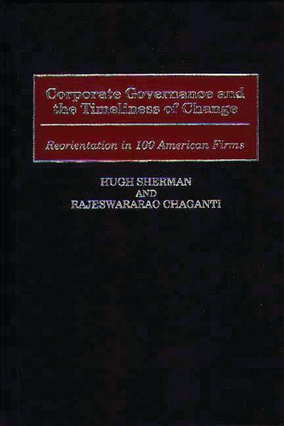 Produktbild: Corporate Governance and the Timeliness of Change
