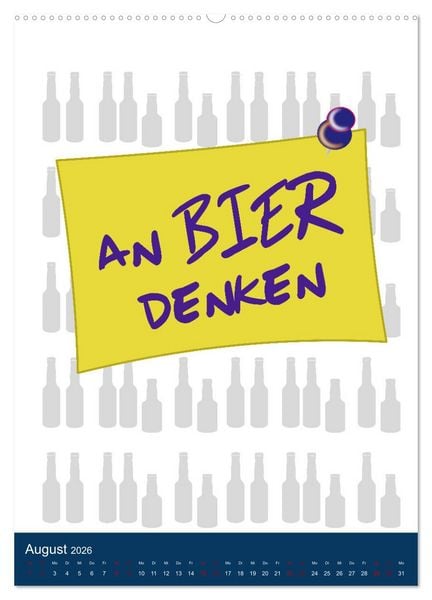 Produktbild: BIER Wandkalender -Trinken mit Stil (Wandkalender 2026 DIN A2 hoch), CALVENDO Monatskalender