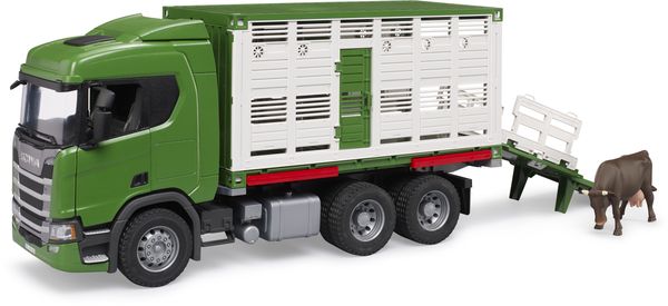 Produktbild: bruder 03548 Scania Super 560R Tiertransport-LKW mit Rind