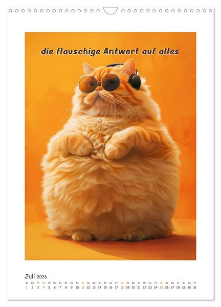 Produktbild: Katzenweisheiten (Wandkalender 2026 DIN A3 hoch), CALVENDO Monatskalender