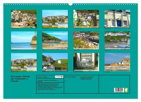 Produktbild: Port Isaac, Heimat der Fishermen`s Friends (Wandkalender 2026 DIN A2 quer), CALVENDO Monatskalender