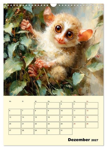 Produktbild: Koboldmakis. Kleine H&uuml;ter des Dschungels (Wandkalender 2027 DIN A3 hoch), CALVENDO Monatskalender