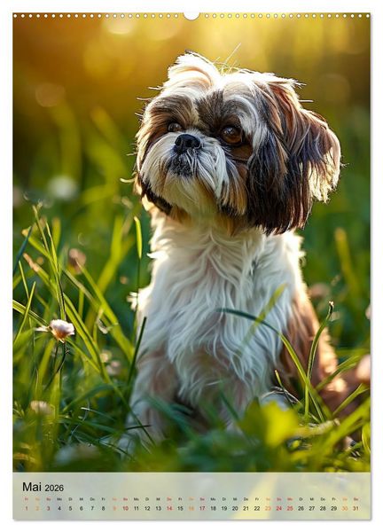 Produktbild: Shih Tzu - immer im Mittelpunkt (Wandkalender 2026 DIN A2 hoch), CALVENDO Monatskalender