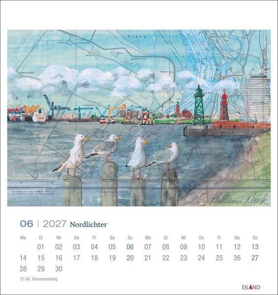 Produktbild: Nordlichter - See(h)karten Postkartenkalender 2027