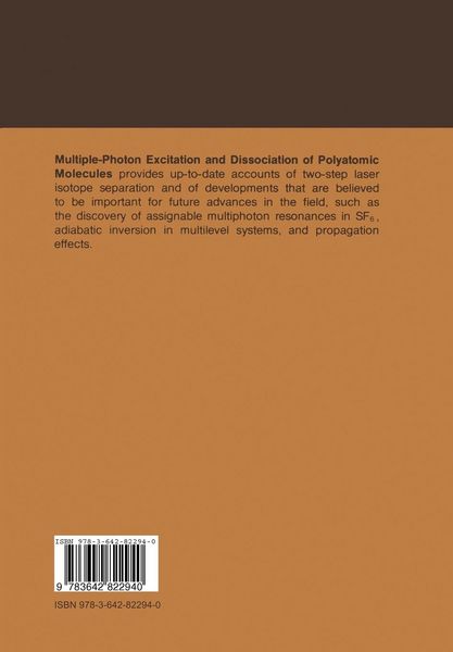 Produktbild: Multiple-Photon Excitation and Dissociation of Polyatomic Molecules