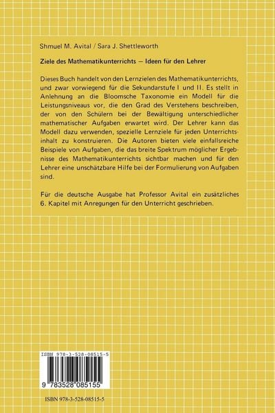 Produktbild: Ziele des Mathematikunterrichts &mdash; Ideen f&uuml;r den Lehrer