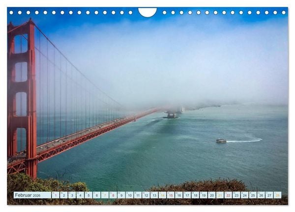 Produktbild: Golden Gate Bridge - Synonym f&uuml;r San Francisco (Wandkalender 2026 DIN A4 quer), CALVENDO Monatskalender