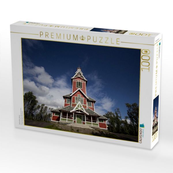 Produktbild: CALVENDO Puzzle Kirche bei Leknes | 1000 Teile Lege-Gr&ouml;&szlig;e 64x48cm Foto-Puzzle f&uuml;r gl&uuml;ckliche Stunden