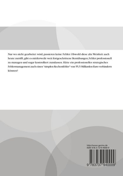 Produktbild: Professionelles Fehlermanagement