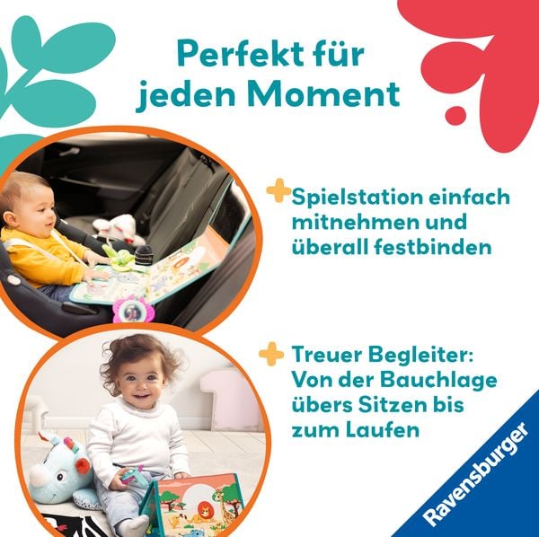 Produktbild: Ravensburger 4866 - play+ Nashorn Spielkissen (für die Bauchlage)