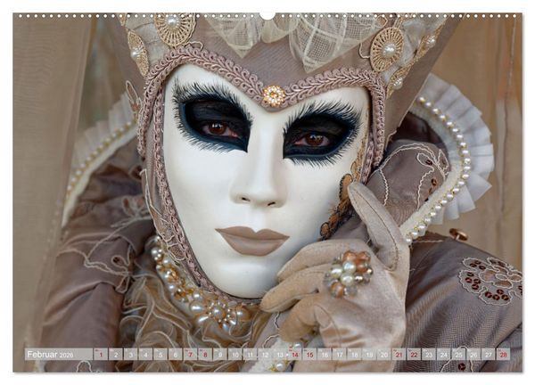 Produktbild: neunziggrad I photoart: venezia carnevale (hochwertiger Premium Wandkalender 2026 DIN A2 quer), Kunstdruck in Hochglanz