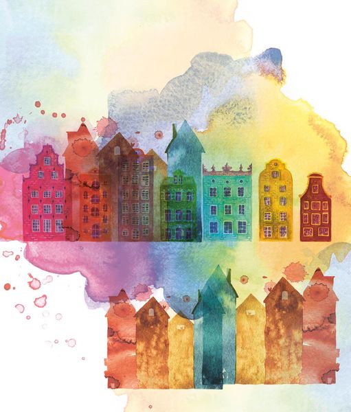 Produktbild: Malbuch Inside Out: Watercolor Europareise