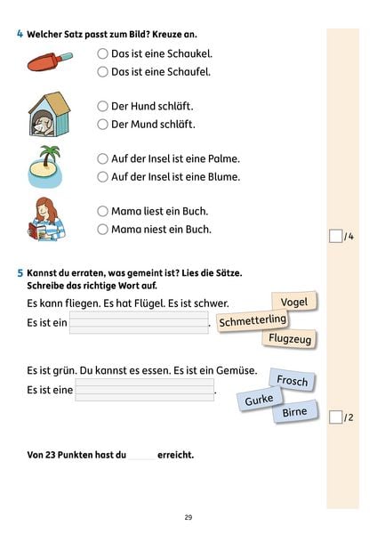 Produktbild: &Uuml;bungsheft mit Tests in Deutsch 1. Klasse
