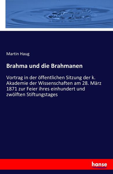 Produktbild: Brahma und die Brahmanen
