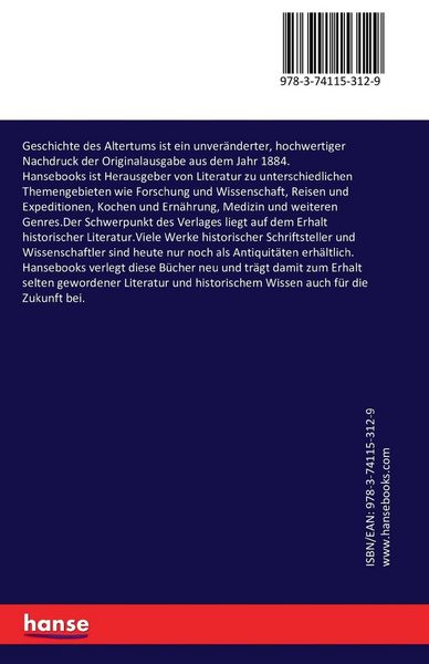 Produktbild: Geschichte des Altertums