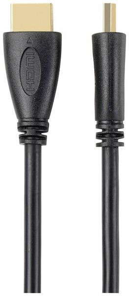 Produktbild: SpeaKa Professional HDMI Anschlusskabel HDMI-A Stecker, HDMI-A Stecker 0.50 m Schwarz SP-10133276 4K UHD, Audio Return Channel HDMI-Kabel