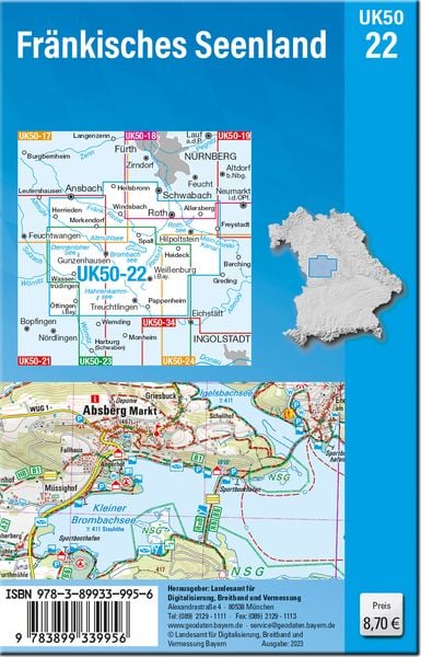 Produktbild: UK50-22 Fr&auml;nkisches Seenland