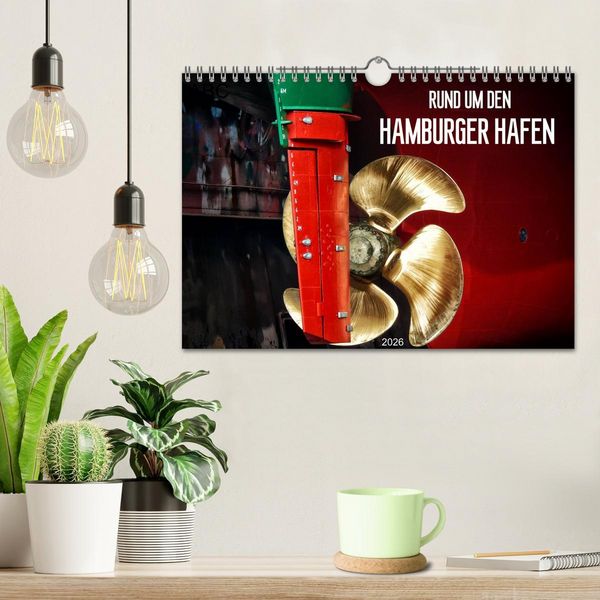 Produktbild: Rund um den Hamburger Hafen (Wandkalender 2026 DIN A4 quer), CALVENDO Monatskalender