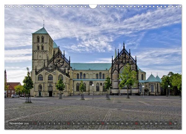 Produktbild: M&uuml;nster - Historische Stadt mit jungem Gesicht (Wandkalender 2026 DIN A3 quer), CALVENDO Monatskalender